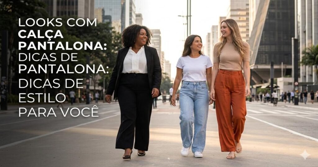 looks com calça pantalona